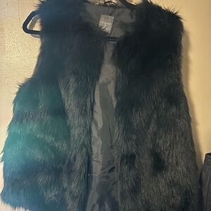Primark Black Faux Fur Vest